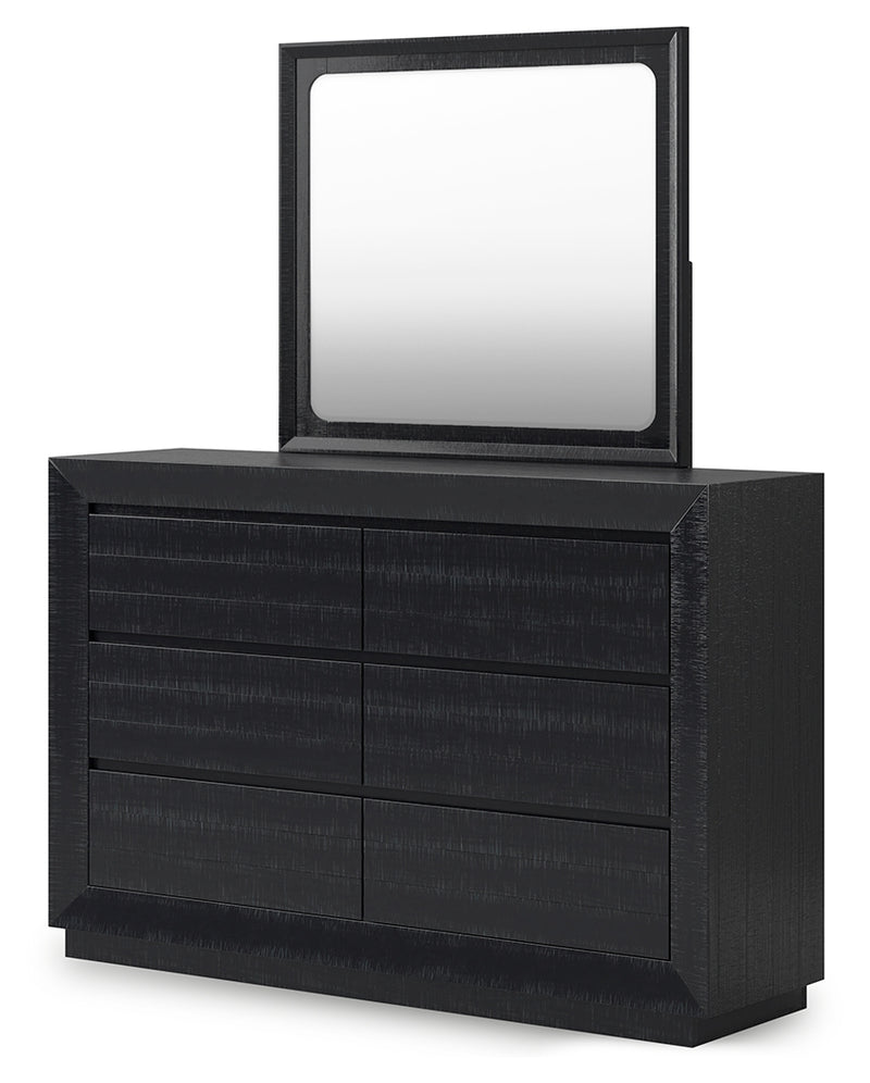 Londer Black Dresser And Mirror