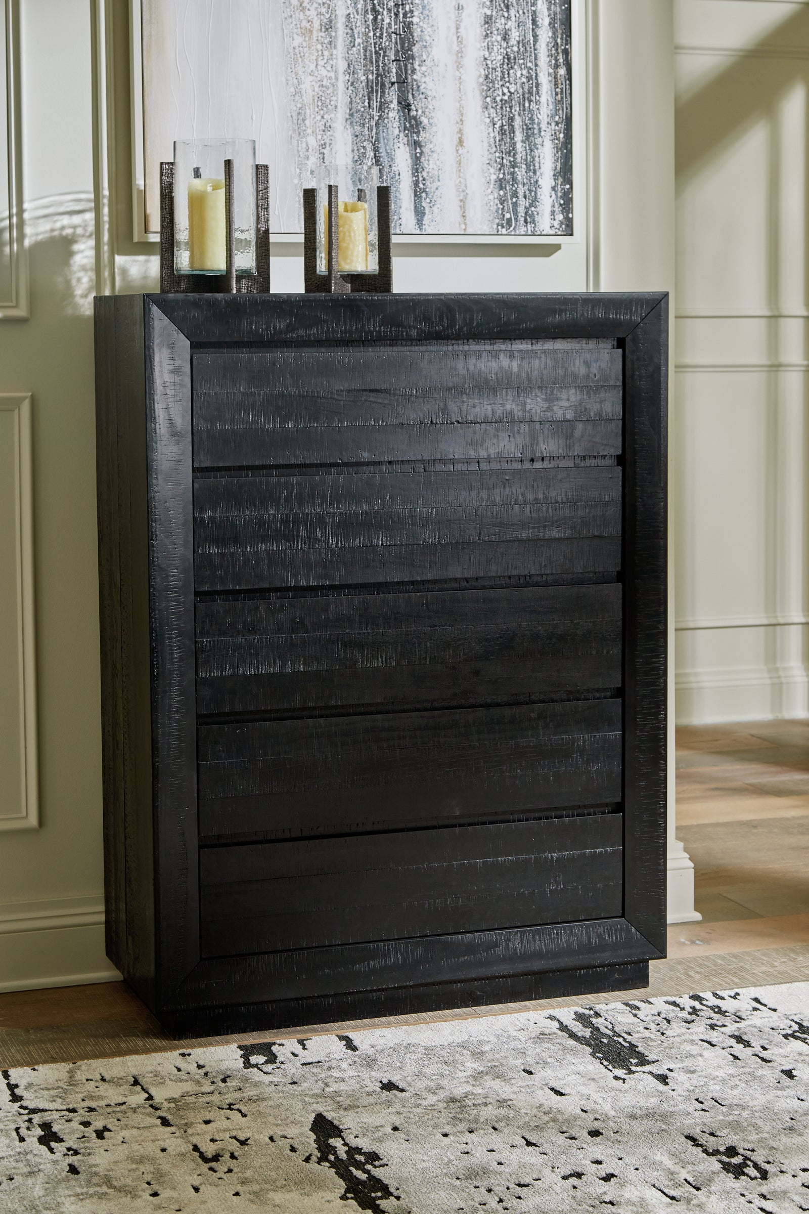 Londer Black Chest Of Drawers