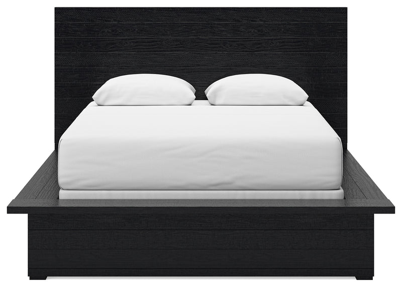 Londer Black Queen Panel Bed