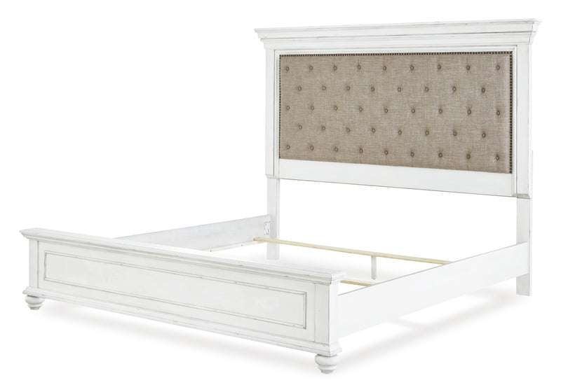 Kanwyn Whitewash Queen Panel Bed