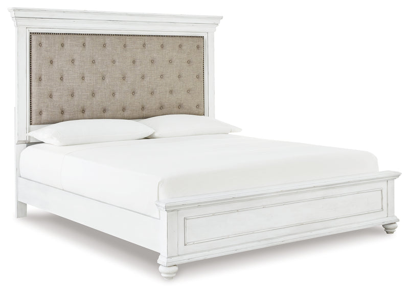 Kanwyn Whitewash Queen Panel Bed