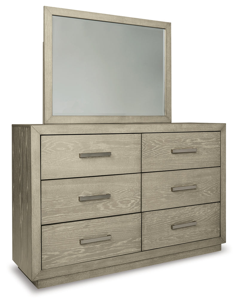 Fawnburg Gray Dresser And Mirror