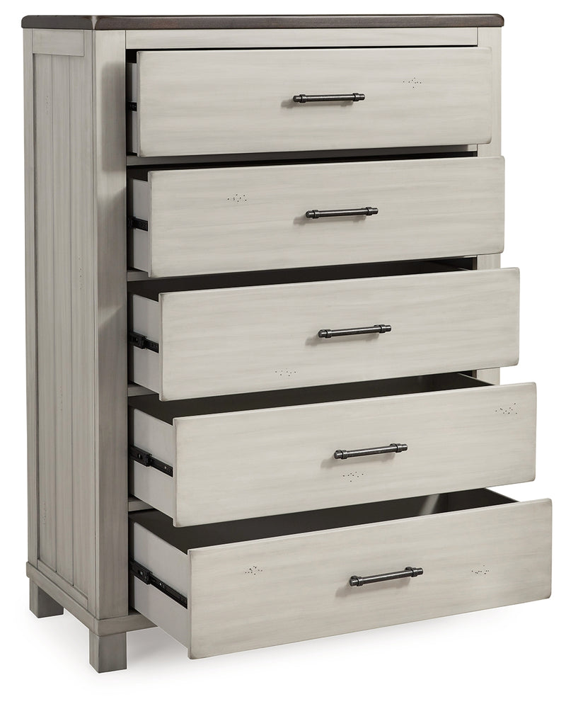 Darborn Gray/brown Chest Of Drawers