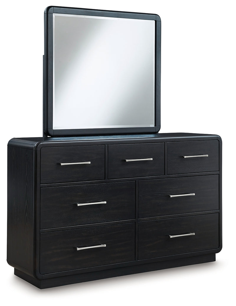 Rowanbeck Black Dresser and Mirror