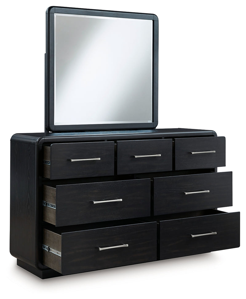 Rowanbeck Black Dresser and Mirror