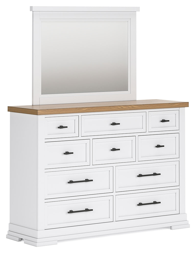 Ashbryn White/natural Dresser And Mirror