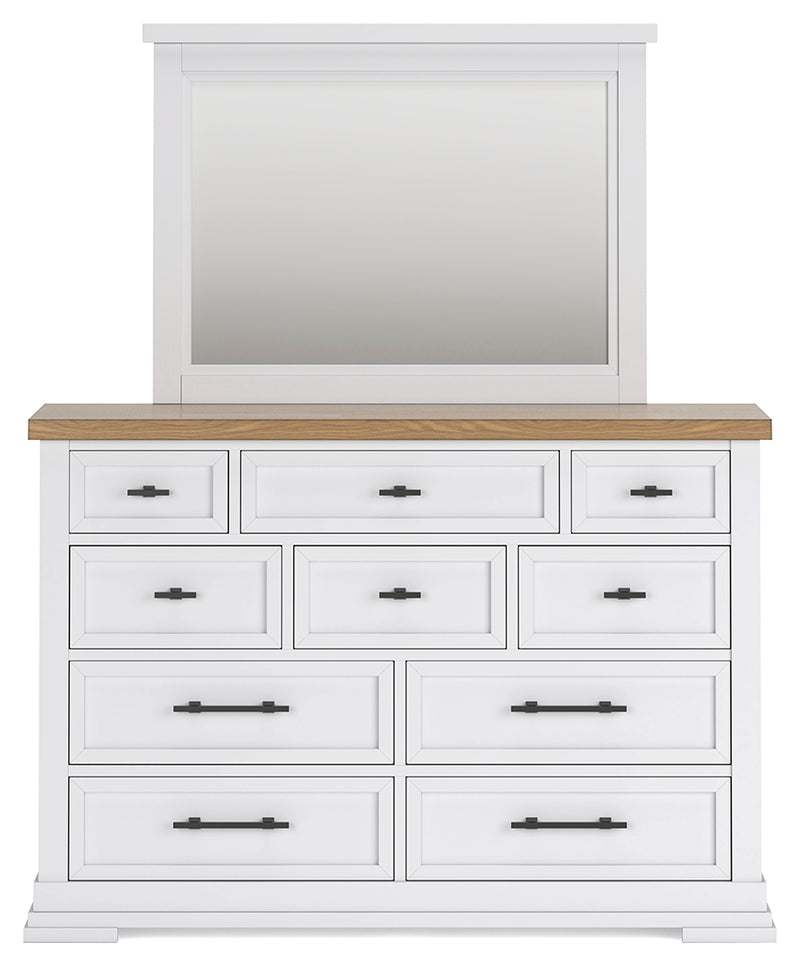 Ashbryn White/natural Dresser And Mirror