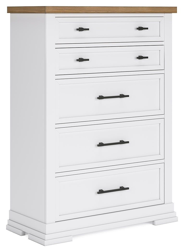Ashbryn White/natural Chest Of Drawers