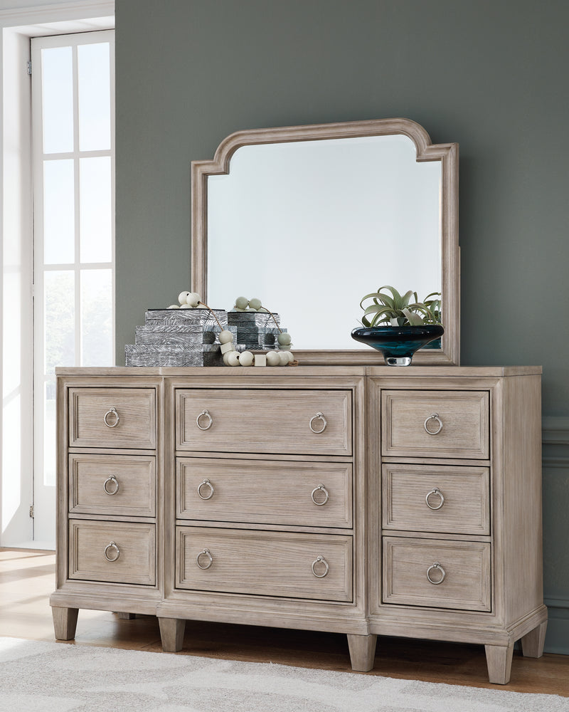 Jorlaina Light Grayish Brown Dresser And Mirror
