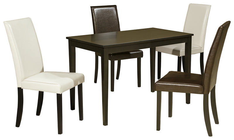 Kimonte Dark Brown Rectangular Dining Room Set