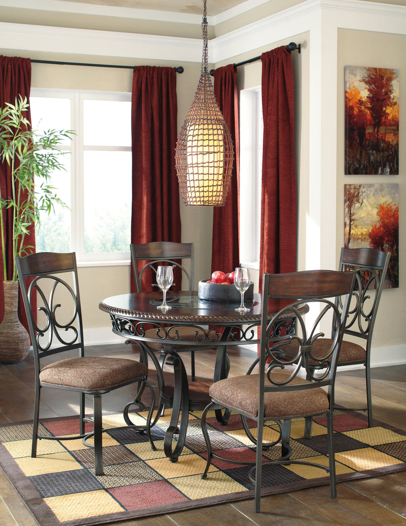 Glambrey Brown Circle Dining Room Set