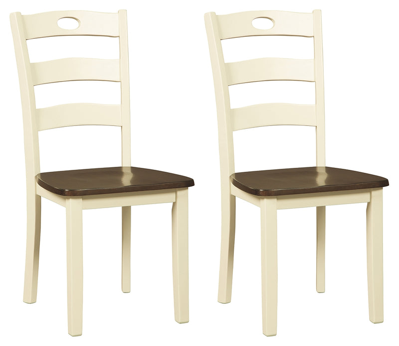 Woodanville Cream Brown 2-Piece Dining Room Chair