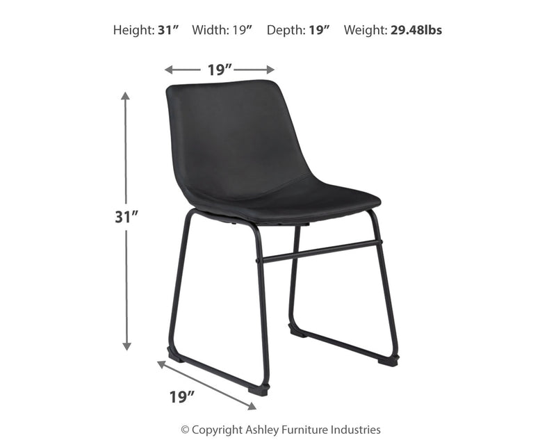 Centiar Black Dining Table And 2 Chairs