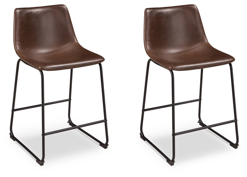 Centiar Brown 2-Piece Bar Stool