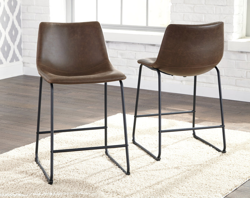 Centiar Brown 2-Piece Bar Stool