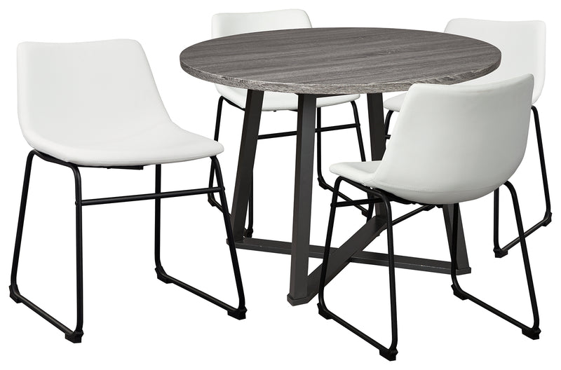 Centiar White Dining Table And 4 Chairs