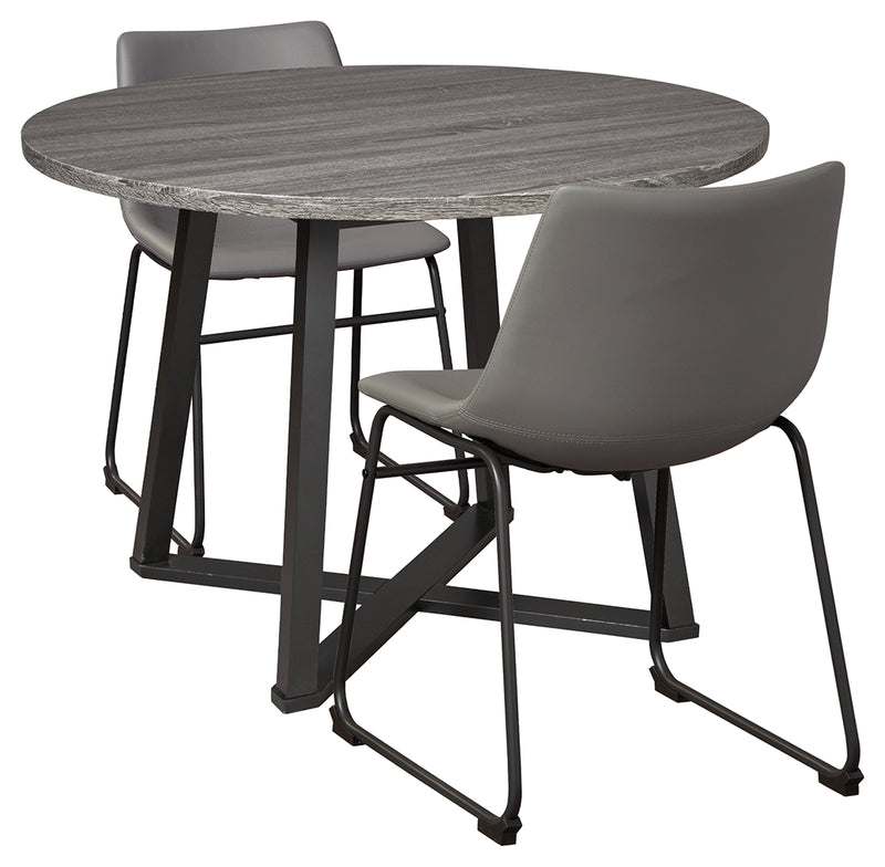 Centiar Gray Dining Table And 2 Chairs