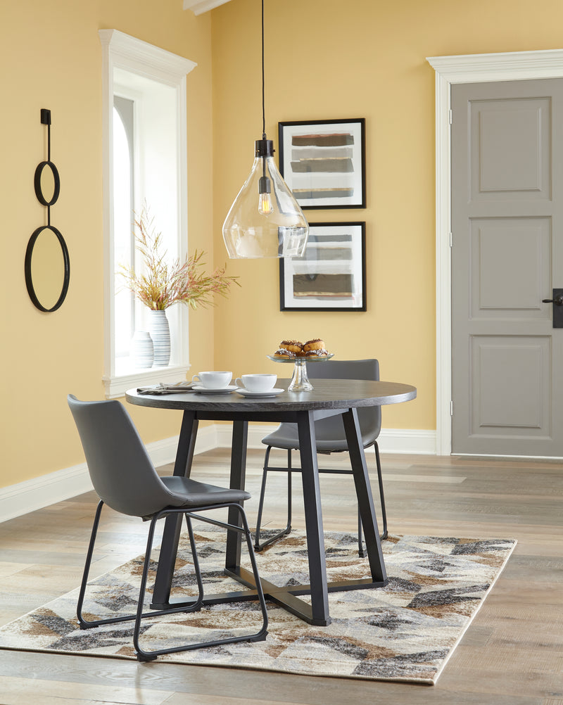 Centiar Gray Dining Table And 2 Chairs