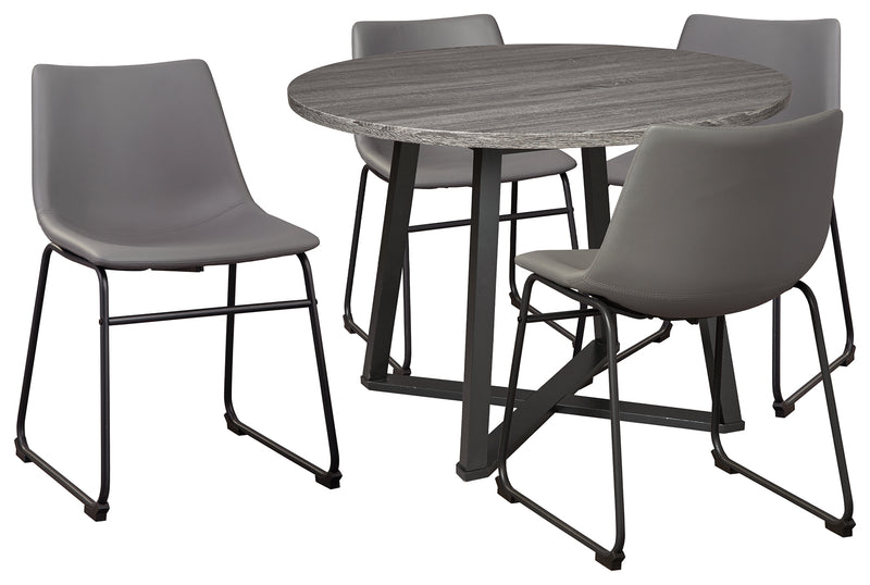 Centiar Gray Dining Table And 4 Chairs