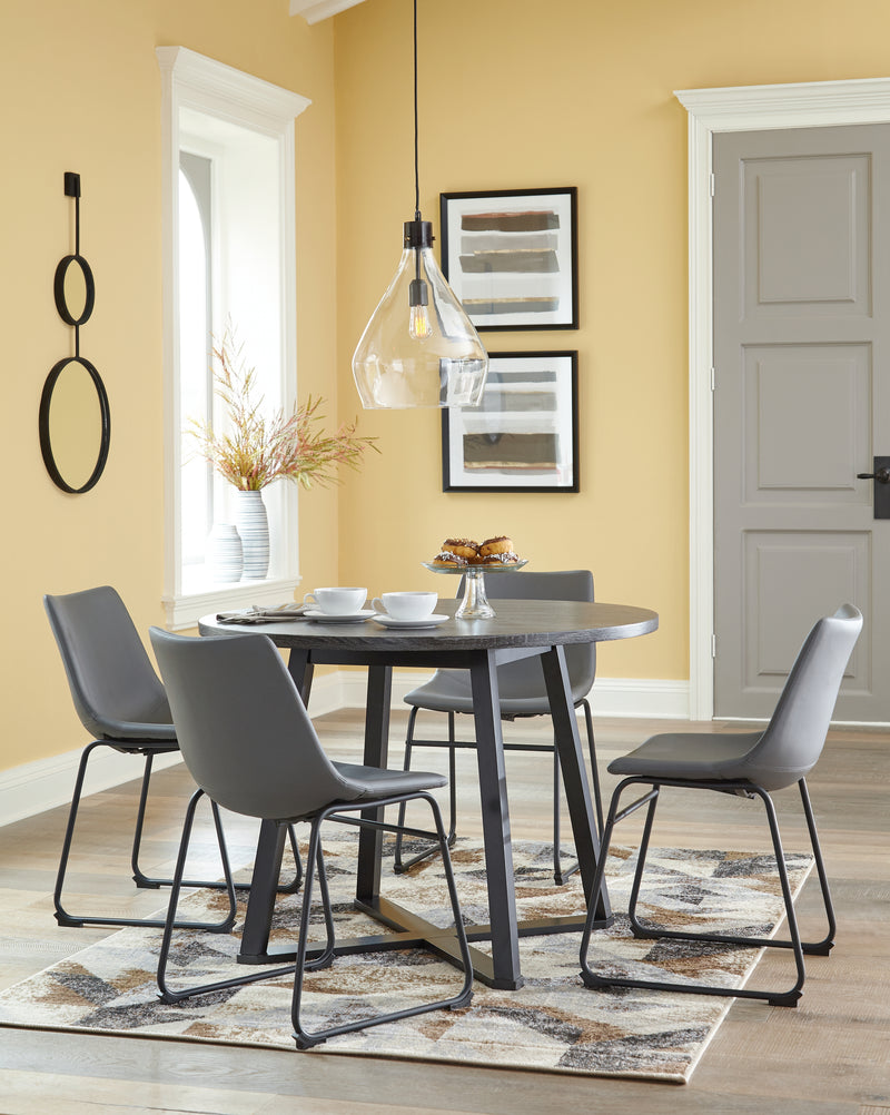 Centiar Gray Dining Table And 4 Chairs