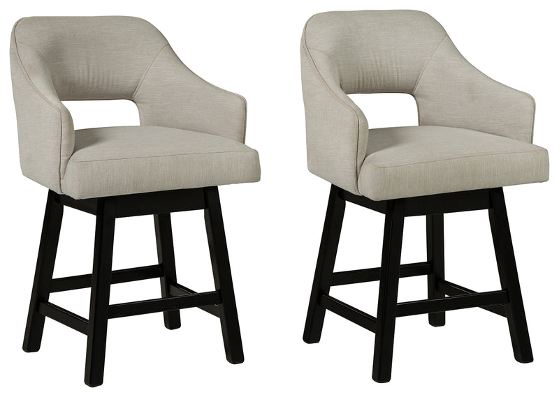 Tallenger Linen Brown 2-Piece Bar Stool