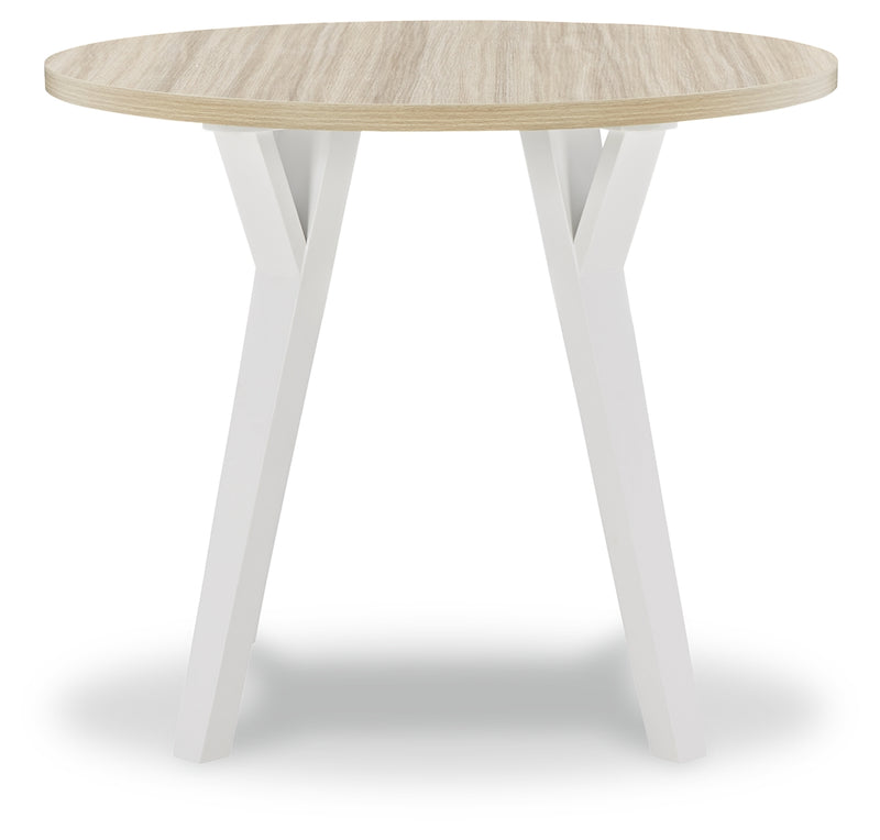 Grannen White Natural Dining Table