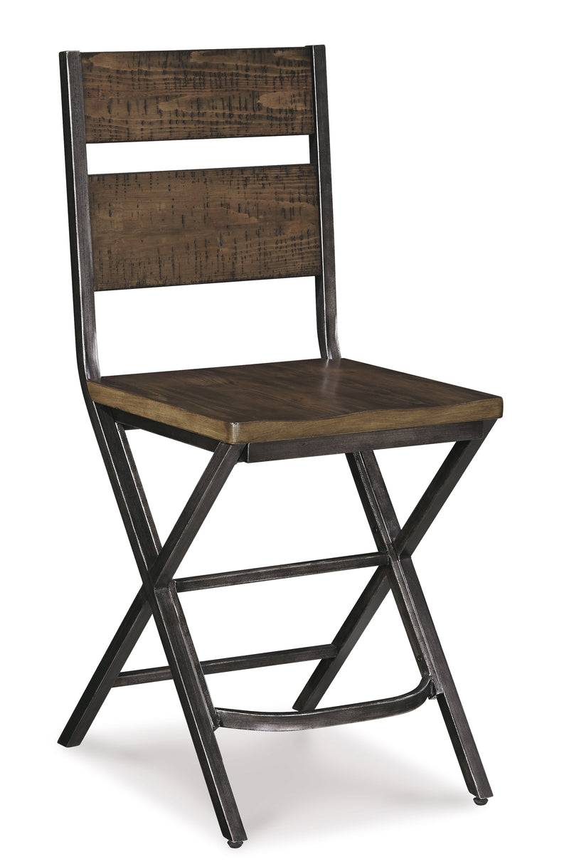 Kavara Medium Brown 2-Piece Bar Stool