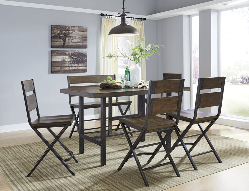 Kavara Medium Brown Counter Height Dining Table