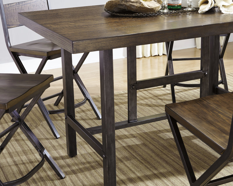 Kavara Medium Brown Counter Height Dining Table