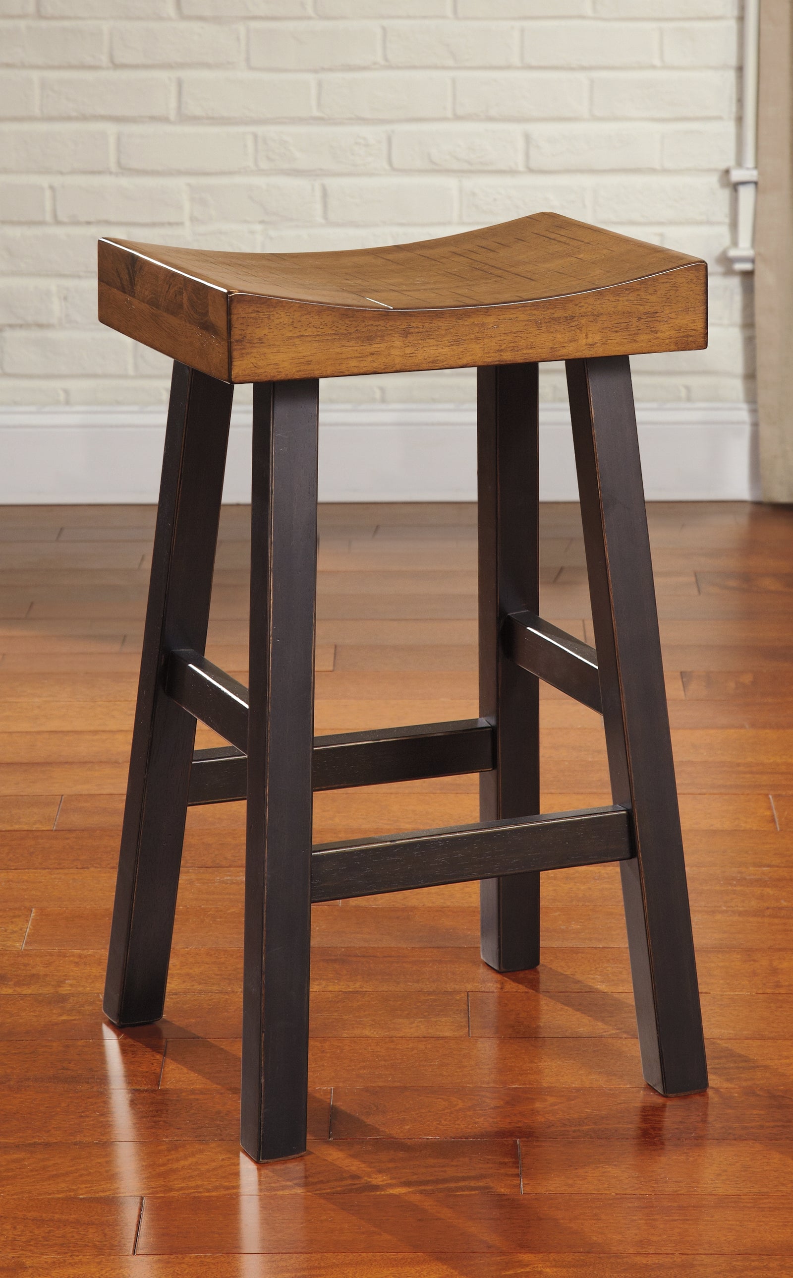 Glosco Medium Brown Dark 2-Piece Bar Stool