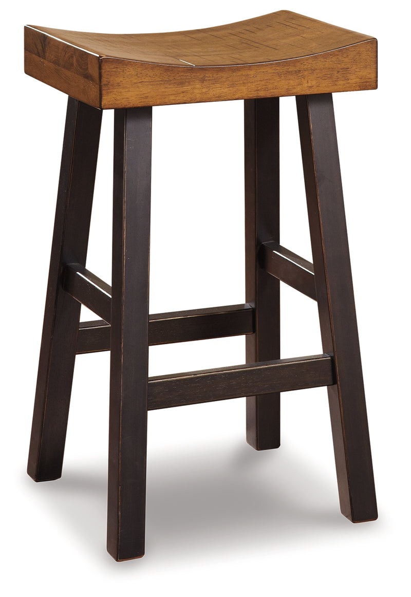 Glosco Medium Brown Dark 2-Piece Bar Stool