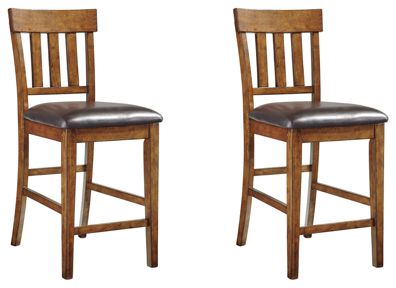 Ralene Medium Brown 2-Piece Bar Stool