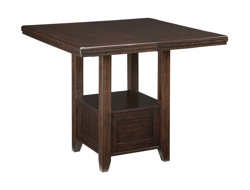 Haddigan Dark Brown Counter Height Dining Table And 4 Barstools