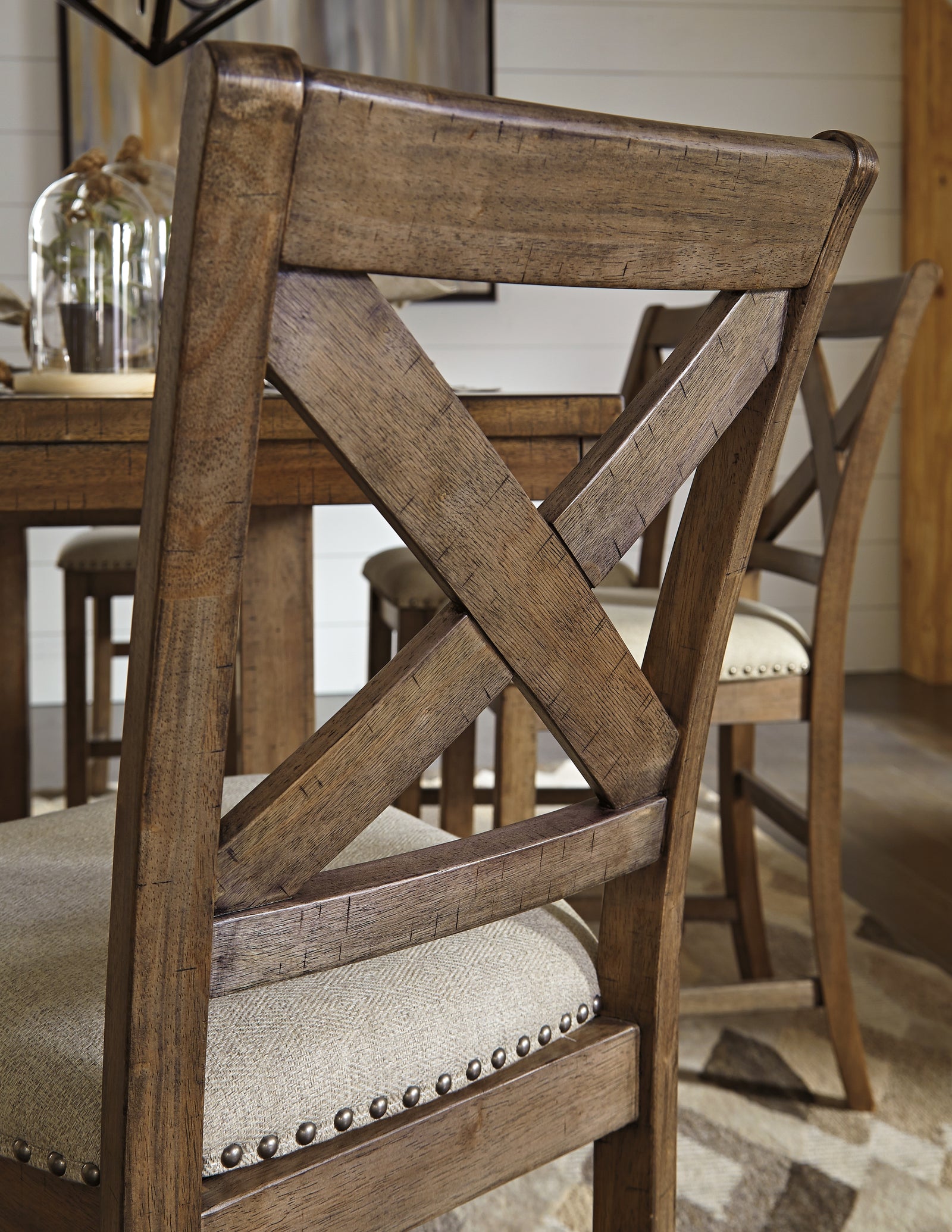 Moriville Grayish Brown Counter Height Dining Table And 4 Barstools