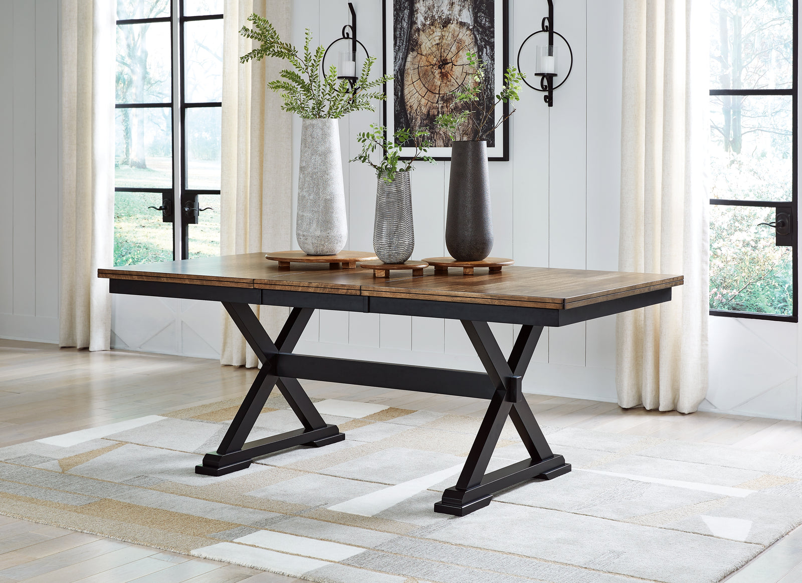 Wildenauer Brown/black Dining Extension Table