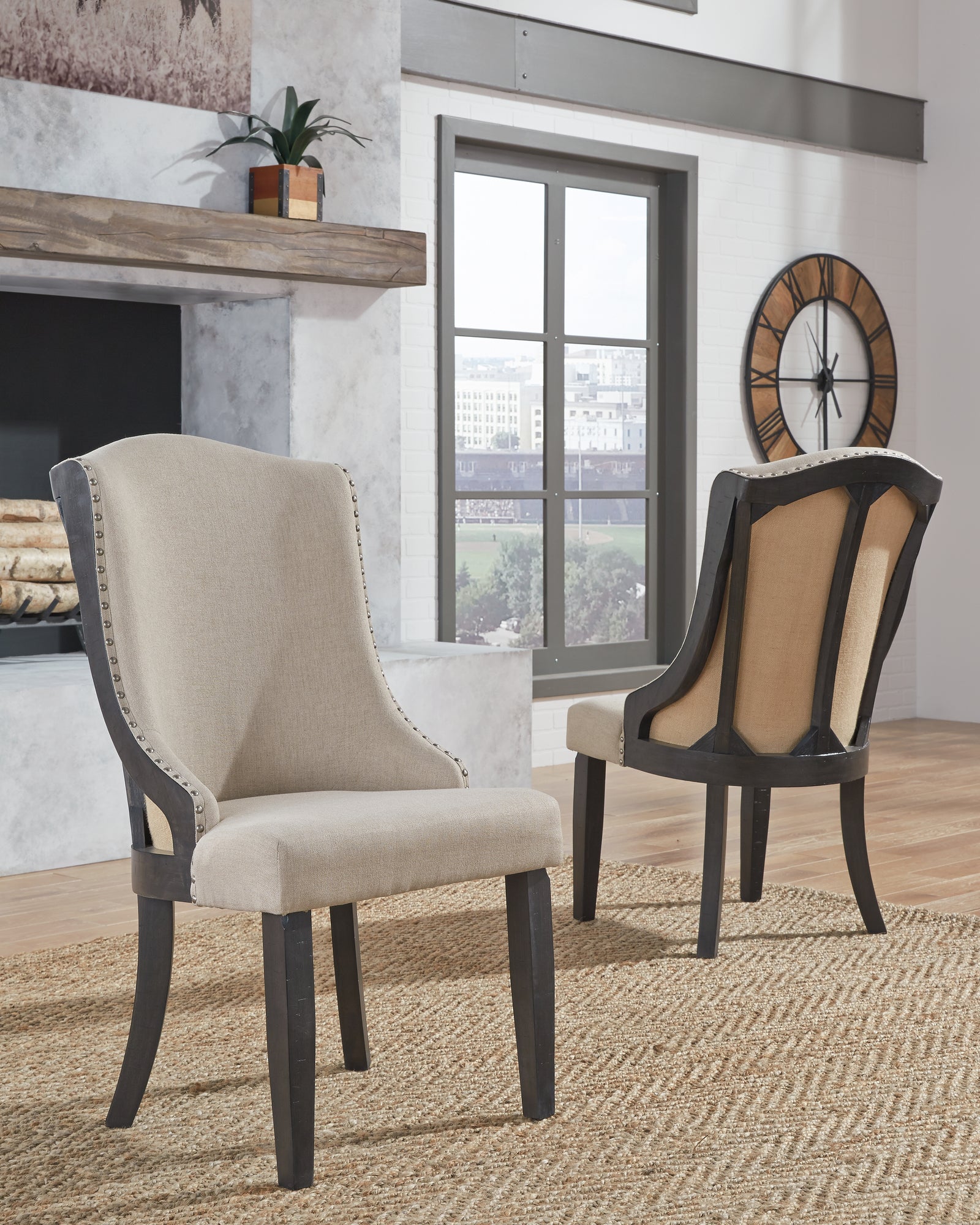 Baylow Cream/black Dining Chair