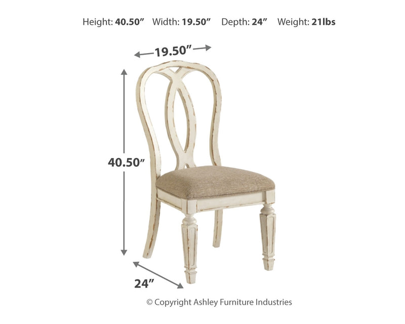 Realyn Chipped White Dining Chair D743-01