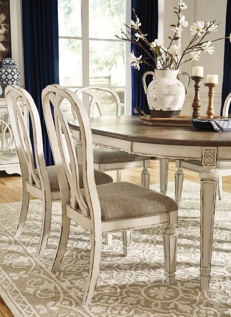 Realyn Chipped White Dining Chair D743-01