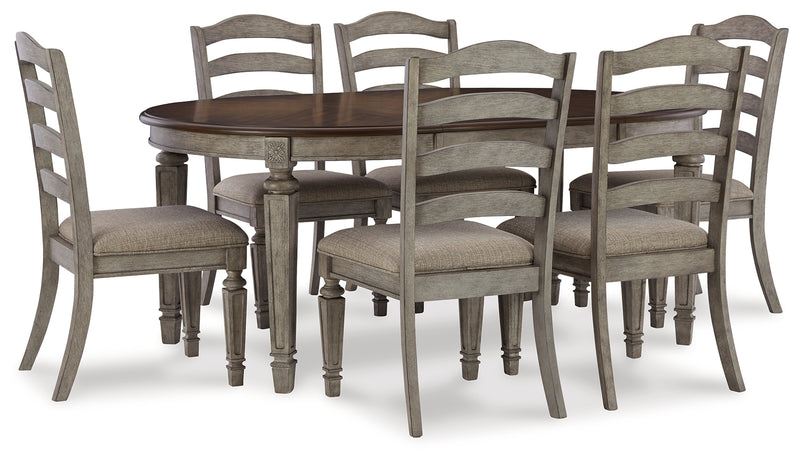 Lodenbay Two-Tone Oval Dining Room Set