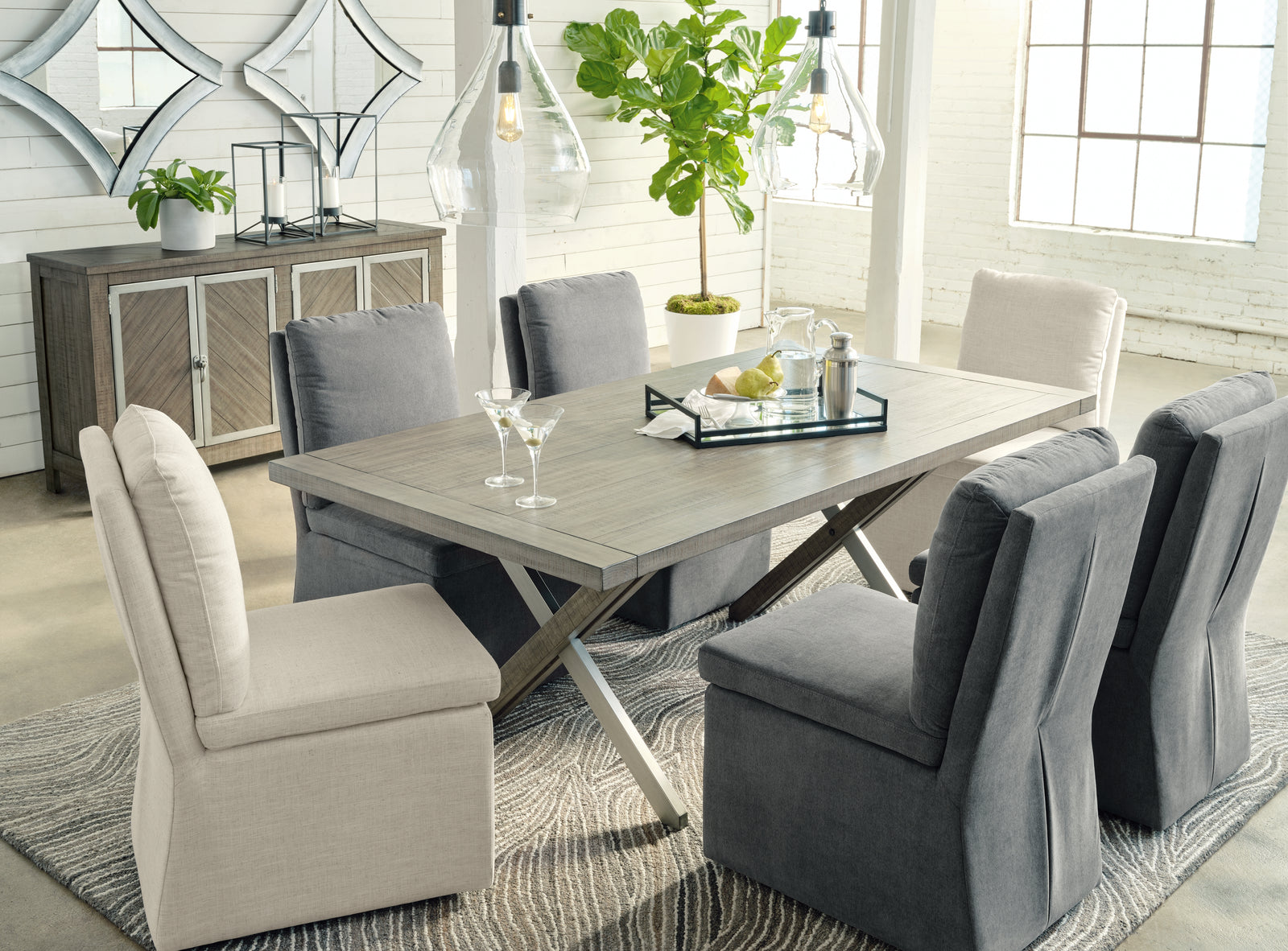 Krystanza Weathered Gray Dining Table