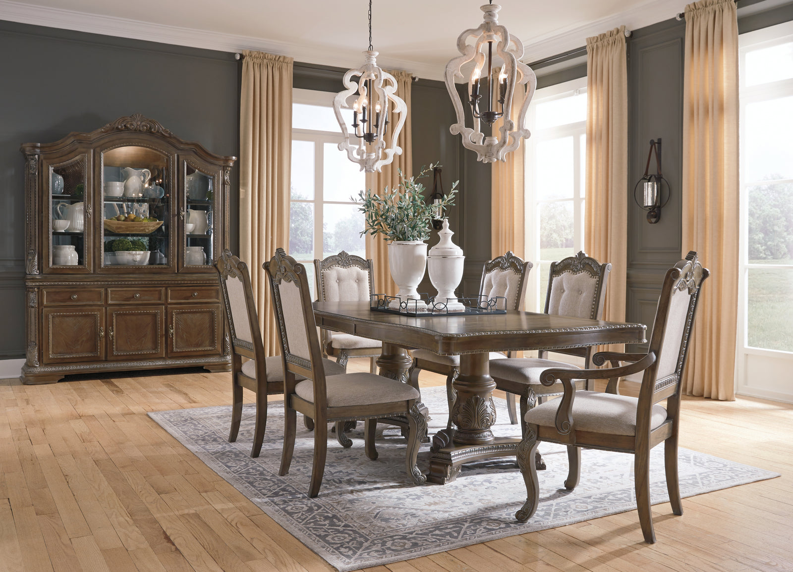 Charmond Brown Rectangular Dining Room Set