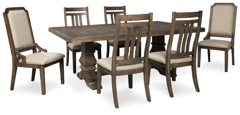 Wyndahl Rustic Brown Rectangular Dining Room Set