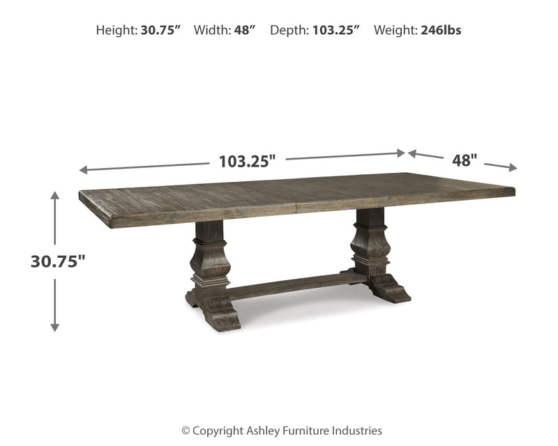 Wyndahl Rustic Brown Rectangular Dining Room Set