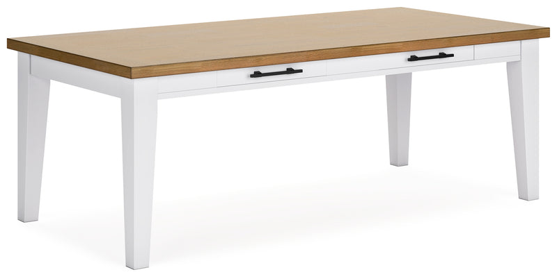Ashbryn White/natural Dining Table