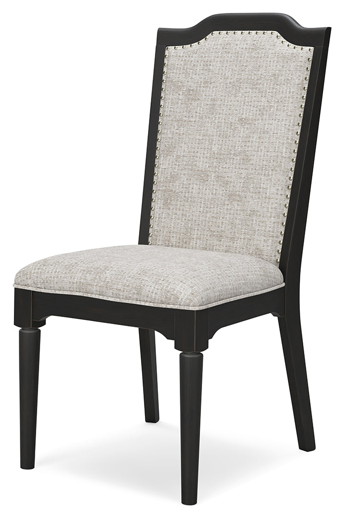 Welltern Cream/black Dining Chair