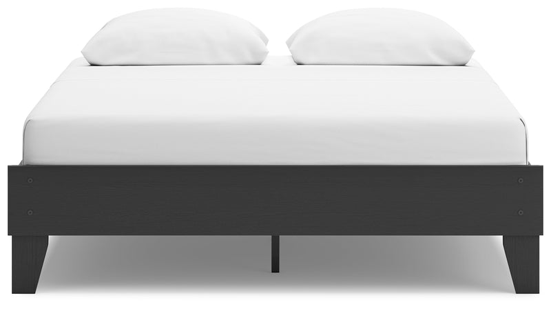 Socalle Black Queen Platform Bed