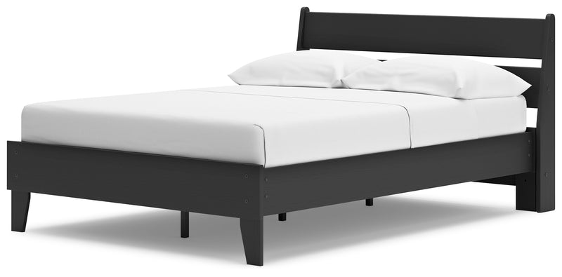 Socalle Black Full Panel Platform Bed