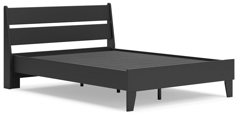 Socalle Black Full Panel Platform Bed