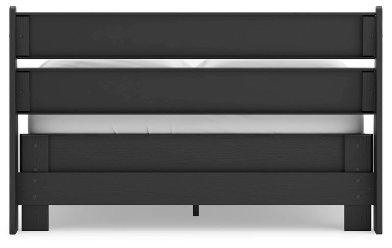 Socalle Black Full Panel Platform Bed