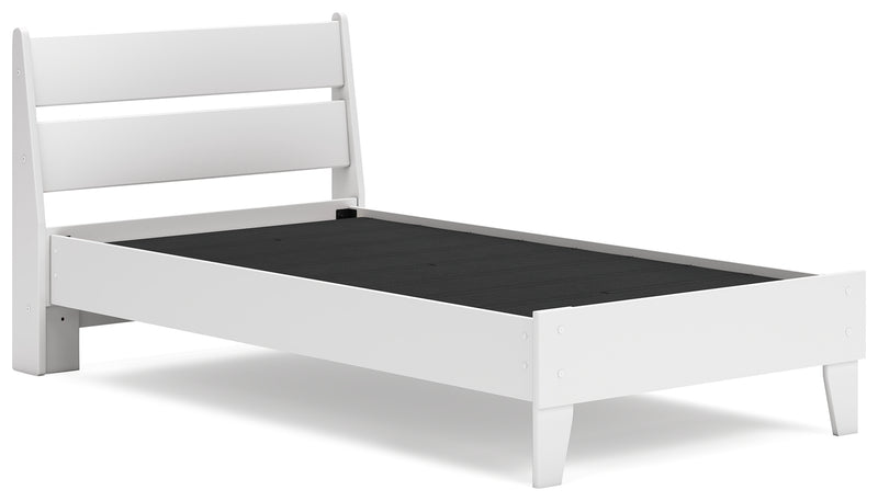 Socalle Two-tone Twin Panel Platform Bed